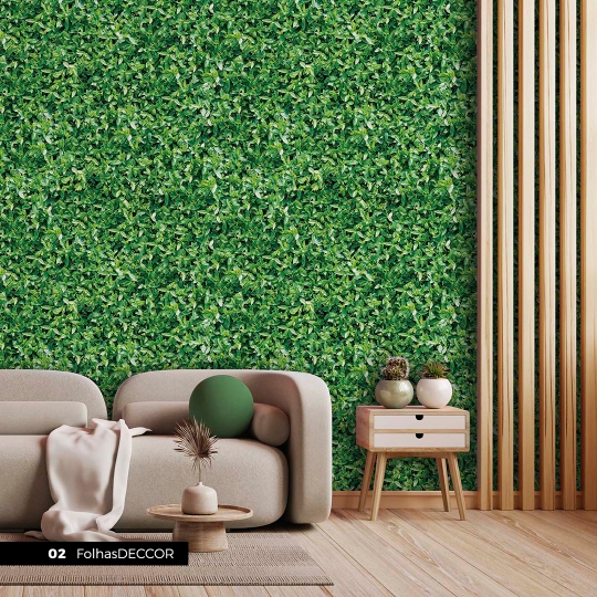 Papel de Parede Adesivo Vinilico Lavável Folhas varios modelos Quarto,Sala, Cozinha,Banheiro - Imagem 2